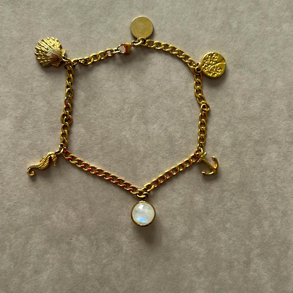 Long Lost Jewelry Moonstone Charm Bracelet